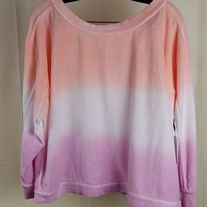 NWT 0X Tie Dye Cropped Sweatshirt Terry Fabric